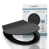 Schütte WC-Sitz Slim Black mit Absenkautomatik und Schnellverschluss