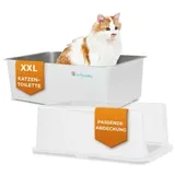Lucky-Kitty Katzentoilette XXL Weiß