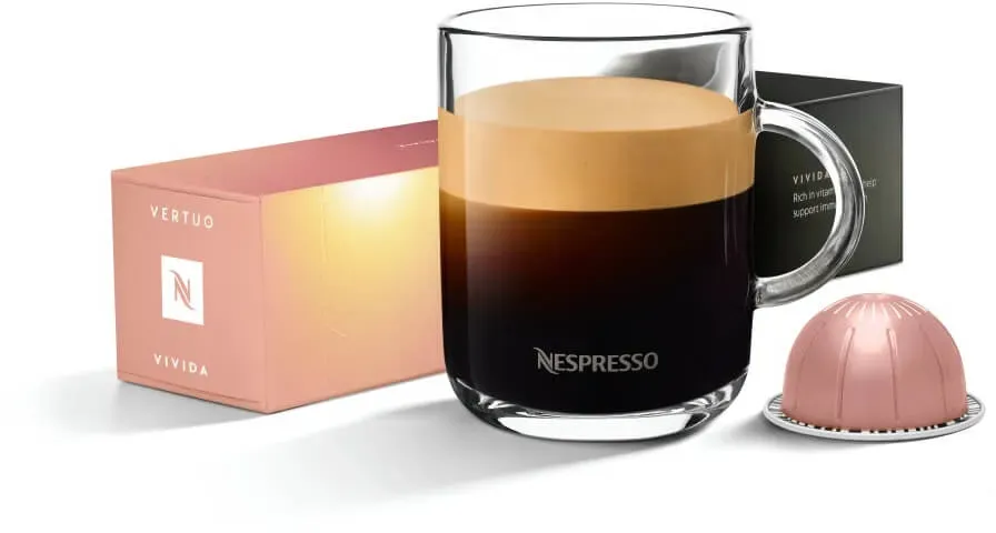 Nespresso Vivida Vertuo Line 10 Signature Kaffeekapseln Rosa 230ml Getreidig & süß