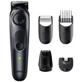 Braun Bartschneider Beard Trimmer Series 5 BT5420 mit 39 Längeneinstellungen, Lebenslang scharfe Klingen, Abwaschbar, Langhaarschneider-Aufsatz schwarz