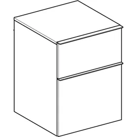 Geberit iCon 45x60x47,6cm, 2 Laden, nuss/Griff la. ma