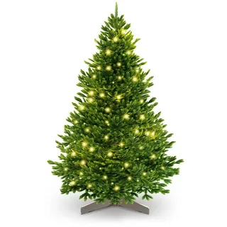 artitree Weihnachtsbaum künstlich [100% Spritzguss] - Naturgetreuer Tannenbaum 100-270cm | Premium Nordmanntanne inkl. FSC zertifiziertem Holzständer & reißfester Tasche