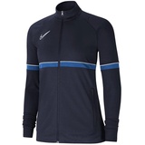 Nike Damen Academy 21 Knit Track Jacket Vrouwen Trainingsjacke, obsidian/white/royal blue/white, S EU