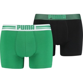 Puma Herren Boxershorts, Vorteilspack - Placed Logo Boxer, Everyday Grün XL