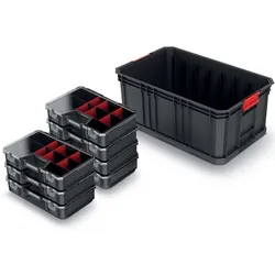 Kistenberg Werkzeugkiste MODULAR SOLUTION 30R mit zwei Organizern und Trennwände