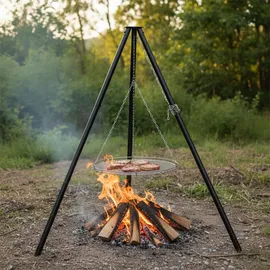 BBQ-Toro Dreibein 165 cm Stahl/Eisen Schwarz