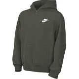 Nike FD3004-325 K NSW Club FLC HD FZ LS LBR Sweatshirt Unisex Cargo Khaki/White Größe M