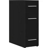 vidaXL Apothekerschrank Schwarz Eiche 20x45,5x60 cm Holzwerkstoff