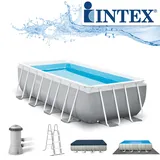 Intex Frame Pool Set Prism Quadra 488 x 244 x 107 cm | Rechteckpool Set