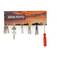 Schlüsselbrett Magnet Bild – Mein Bild als Schlüsselbrett - Magnettafel Magnetboard magnetisches Schlüsselbrett (10x30cm mit 6 Magneten)
