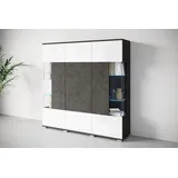 INOSIGN Highboard »Kenia«, (1 St.), Modernes Highboard, mit Glastüren, Breite 135 cm
