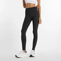 New Balance Sleek Pocket High Rise, Black M