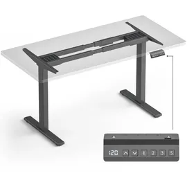 ONKRON Steh-Sitz Schreibtisch Gestell bis 100 kg, höhenverstellbar elektrisch mit 2 Motoren, & Speicherfunktion, Schwarz