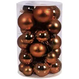 Mojawo 30tlg. Weihnachtskugeln Braun / 4/5/6/7cm-myw99830-braun