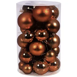 Mojawo 30tlg. Weihnachtskugeln Braun / 4/5/6/7cm-myw99830-braun