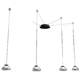 Fabas Luce FABAS LED-Pendelleuchte Arabella Alu, Eisen, Stahl & Metall Grau Rauch