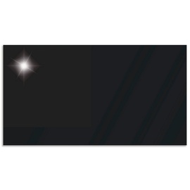 Artland Küchenrückwand »Uni schwarz glänzend«, (1 tlg.), Alu Spritzschutz mit Klebeband, einfache Montage, schwarz B/H: 110 cm x 60 cm