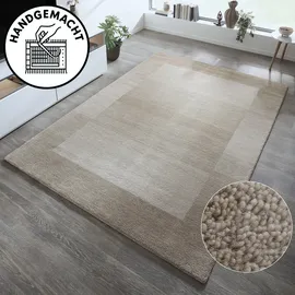 THEKO Wollteppich THEKO "Gabbeh Super, Handweb, auch als Läufer erhältlich, reine Wolle" Gr. 5, beige, B:200cm H:9mm L:200cm, Wolle, Teppiche, Schlafzimmer, Wohnzimmer, Esszimmer, auch als Bettumrandung