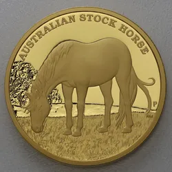 Goldmünze 5oz Australian Stock Horse 2017 (PP) Stock Horse (Australien)