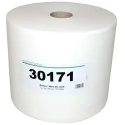 Brotex® Mars 60, Airlaid Wischtuchrolle, weiß, 90 % Zellstoff, 10 % VAT-Binder, ca. 30x38 cm, 700 Blatt