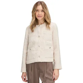 Betty Barclay Damen Blazer-Jacke mit Fransen 36, beige - 36