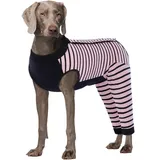 Kuoser Op Body Hund Kastration Rüde Hündin, Hundebody Nach Op mit Beinen Leckschutz Hund Hinterbein, Jumpsuit Hunde Alternative zum Halskragen,Rosa 3XL