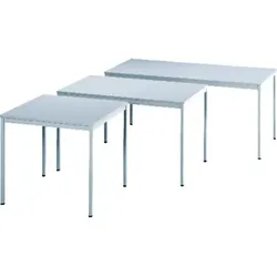 Tisch 160 x 80 lichtgrau STRECKE - grau