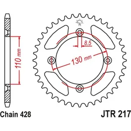 JT Sprockets Jtr217.50 Silber 50t
