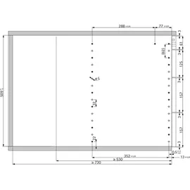 Hettich Container-Set Stahl 730 mm schwarz