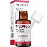 Medolin® Warzen Tinktur - Effektives Warzenmittel - Wissenschaftlich bestätige Wirkung - Einfache & schmerzfreie Anwendung - Warzen entfernen, 2 ml
