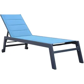 Happy Garden Barbados Sonnenliege 198 x 61 x 95 cm Blaugrau