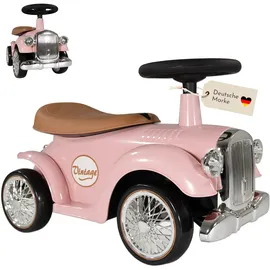 Lemodo Rutschauto Kinderauto im Retrodesign Pink