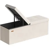 Songmics Sitzbank Samt cappuccinobeige 38 x 110 x 38 cm