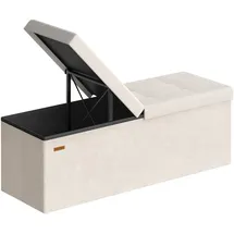 Songmics Sitzbank Samt cappuccinobeige 38 x 110 x 38 cm