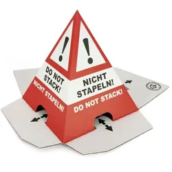 Stapelschutz Nicht stapeln! Do not stack!, Wellpappe,257x257x200 mm, 50 Stück/VE