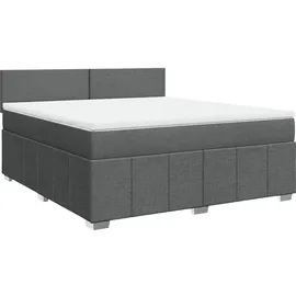 vidaXL Boxspringbett 180 x 200 cm Dunkelgrau