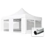 TOOLPORT Faltpavillon 5 x 5 m inkl. 4 Seitenteile Weiß