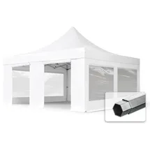 TOOLPORT Faltpavillon 5 x 5 m inkl. 4 Seitenteile Weiß