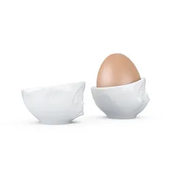 Fiftyeight PRODUCTS Eierbecher Set - Lecker in weiß