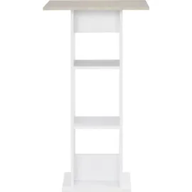 vidaXL Bartisch 60 x 60 x 110 cm Weiß und Beton
