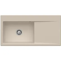 Villeroy & Boch Subway Style 60 links almond + Handbetätigung + Lochbohrungen 2 + 3