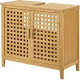 [en.casa] Waschbeckenunterschrank Ingmarsö Bambus 60x67x30cm [en.casa]