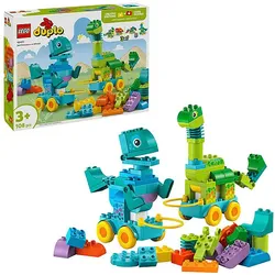 LEGO DUPLO Town 10451 Dinos auf Rädern 3-in-1-Set Bausatz, Mehrfarbig