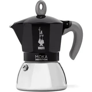 Bialetti Moka Induction 6 Tassen schwarz/silber