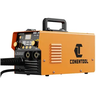 CONENTOOL Elektroschweißgerät NEU 3-in-1 200A MIG/MAG WIG/TIG MMA E-Hand IGBT Inverter, 50,00 - 200,00 A, Ohne Gas, Thermo-Überlastschutz, Glatter Fülldraht orange|schwarz