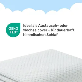 nivion Cool Touch Topper Ersatzbezug 90 x 200 cm Weiß
