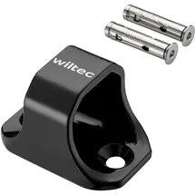 Wiltec Diebstahlsicherungsanker Typ 02 aus Stahl 76 x 50 x 54 mm, Diebstahlsicherung Wand- und Bodenanker für Motorrad und Fahrrad