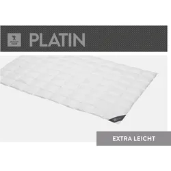 Gänsedaunenbettdecke SPESSARTTRAUM "Platin", weiß, B:155cm L:220cm, Bezug: 100% Baumwolle. Füllung: 100% Gänsedaunen, Bettdecken, hergestellt in Deutschland, allergikerfreundlich