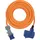 Brennenstuhl Camping CEE-Verlängerungskabel mit CEE-Stecker und Winkelkupplung inkl. Schutzkontakt-Kombisteckdose mit LED Spannungsanzeige (25m, orange