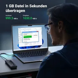UGREEN M.2 NVMe SSD Enclosure - Schwarz/Grau